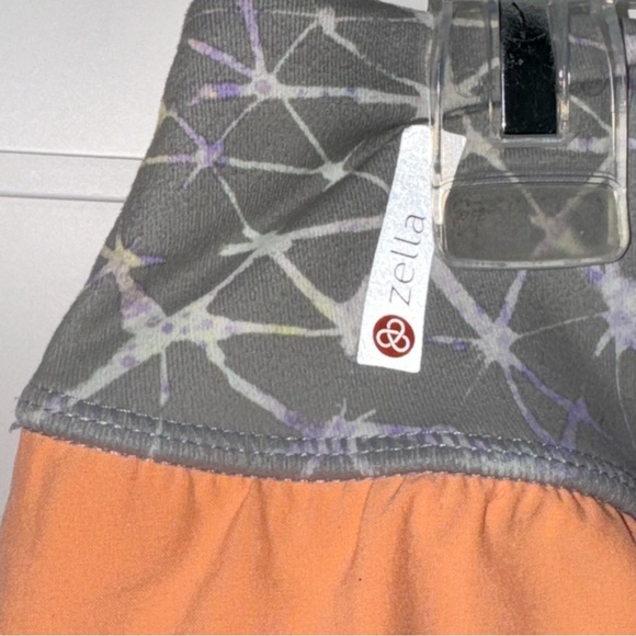 Zella Speedster Active Athletic Running Shorts Small Orange/Gray Brief Lining - Picture 6 of 13